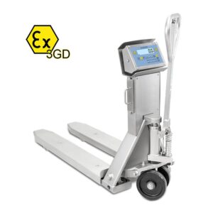 Transpaleta pesadora ATEX de acero inoxidable SERIE TPWI-PRO «EX» 3GD ZONAS 2/22